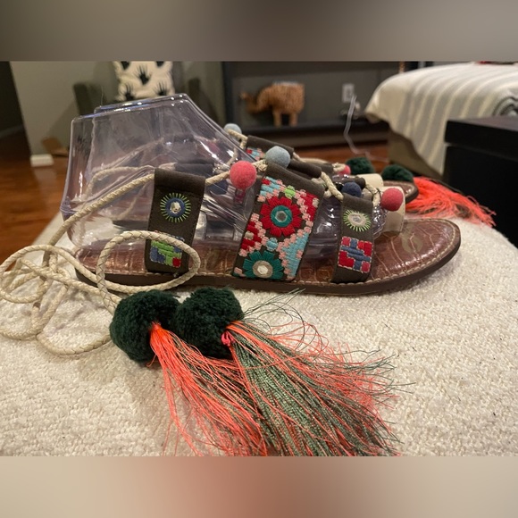 Sam Edelman Gretchen Womens Ankle Wrap Gladiator Sandal - Picture 3 of 8